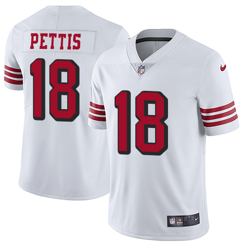 San Francisco 49ers Limited White Men Dante Pettis NFL Jersey #18 Rush Vapor Untouchable->san francisco 49ers->NFL Jersey